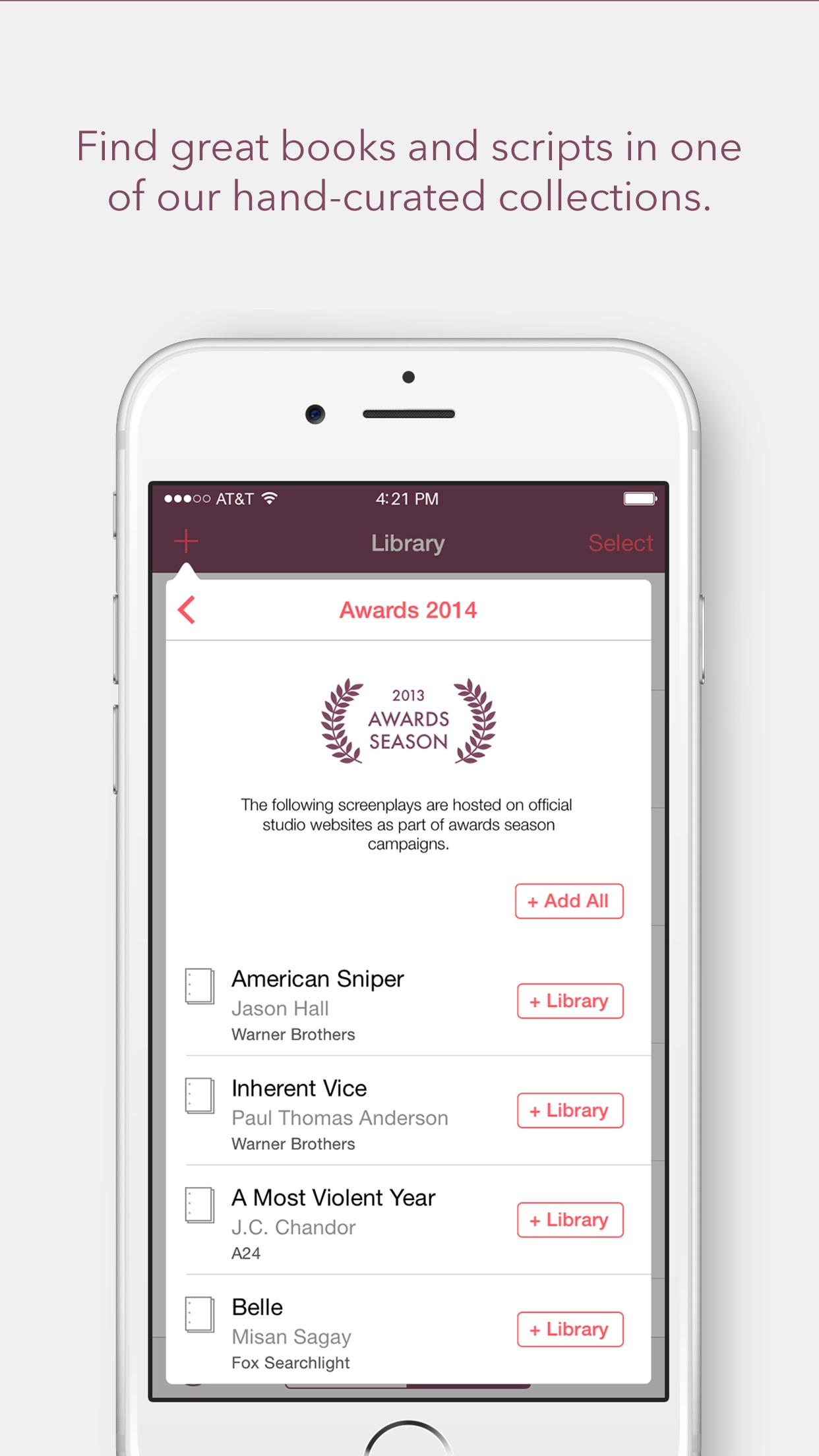 Screenshot do app Weekend Read
