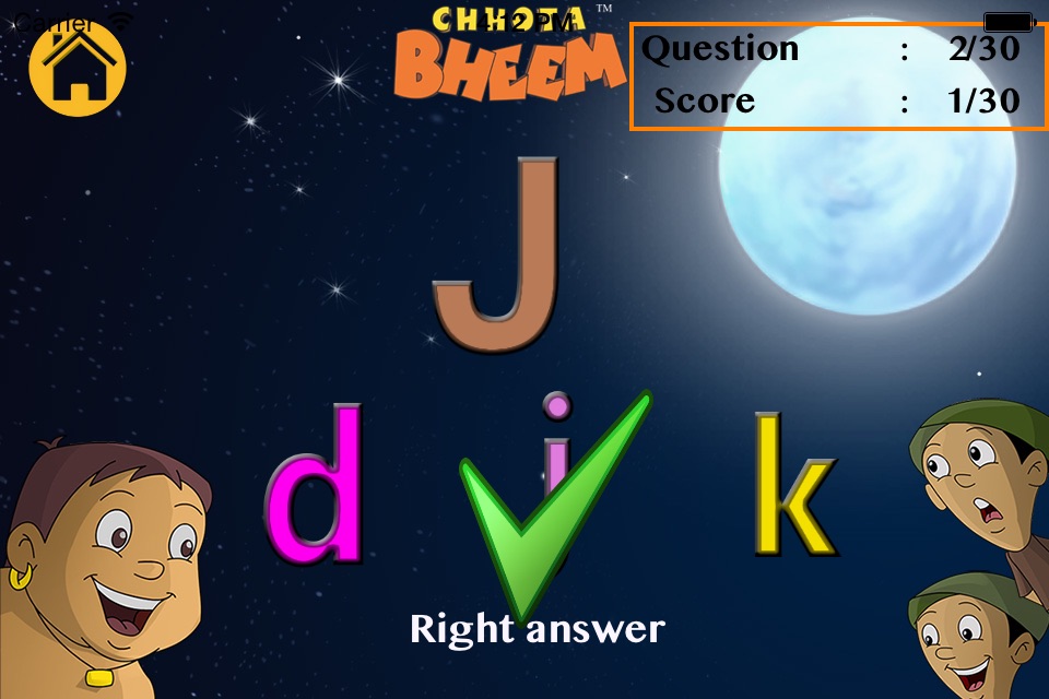 Words and Alphabets Game with Bheem screenshot 2