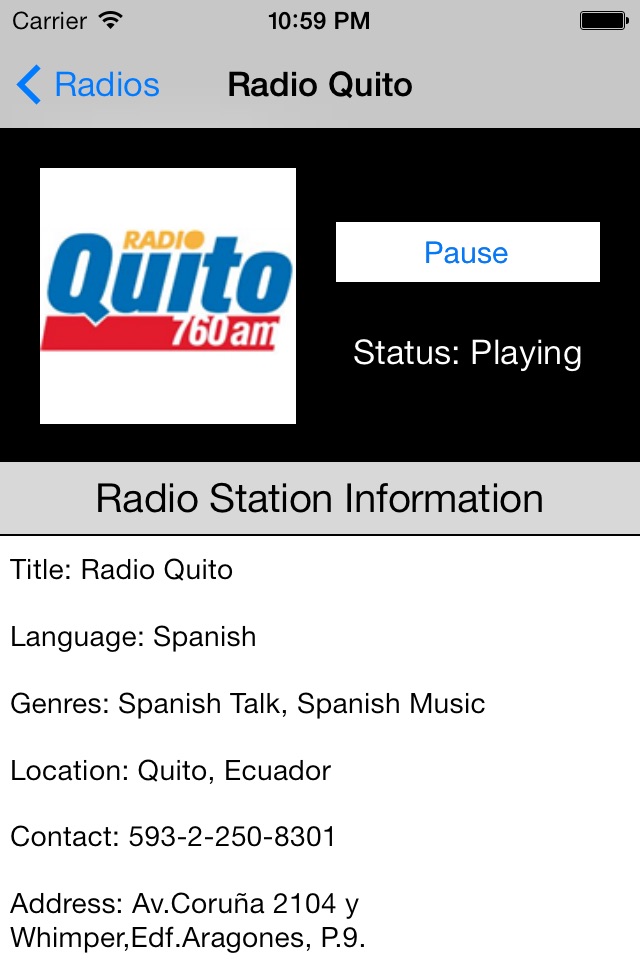 Ecuador Radio Live Player (Quito / Spanish / Equador) screenshot 4