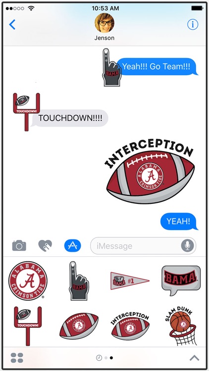 Alabama Crimson Tide Stickers for iMessage