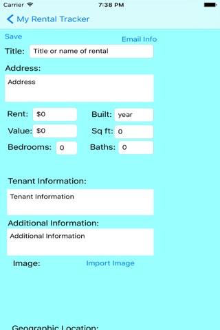 My Rental Tracker screenshot 2