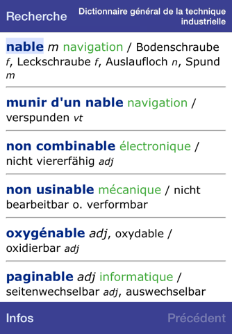 Wörterbuch Technik Französisch <-> Deutsch screenshot 2