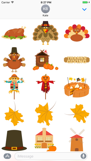 Thanksgiving Day Sticker for iMessage #2(圖2)-速報App