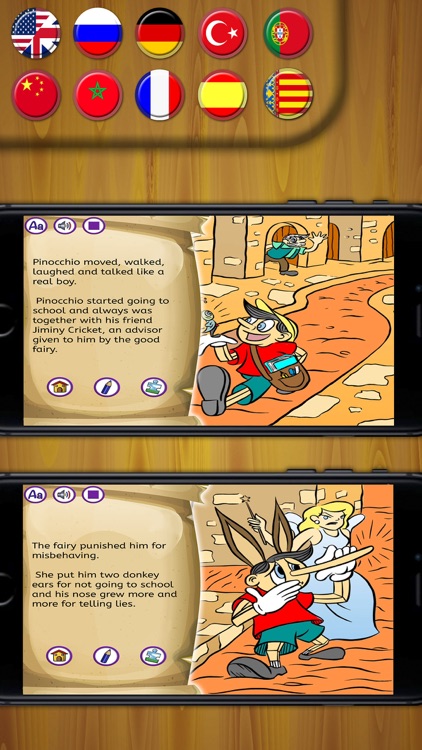 Pinocchio classic tale - Interactive book