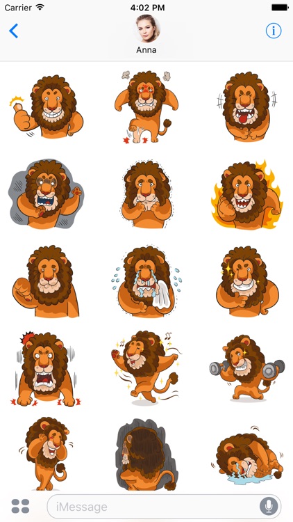 Lion Stickers - Wild Predator Emoji Set for Chat