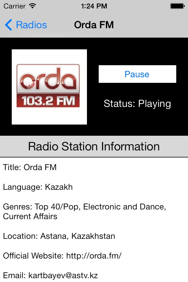 Kazakhstan Radio Live Player (Astana / Kazakh / Russian / Қазақстан Qazaqstan / Казахстан / радио) screenshot 4