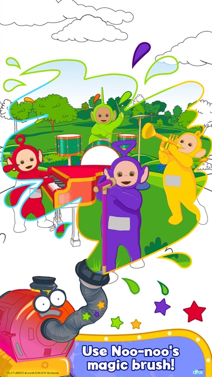 Teletubbies Paint Sparkles - Draw, Color, Have Fun