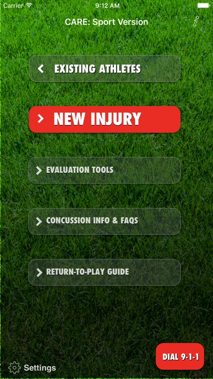Concussion Assessment & Response: Sport Version