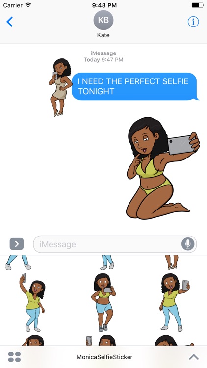 Monica Selfie Stickers - Black Girl Edition