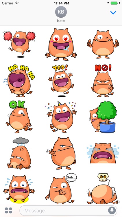 Chubby Monster - Cute stickers for iMessage