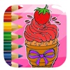 Ice Cream Strawberry Coloring Page Game For Kids