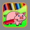 Game Drawing The Pig for Family Coloring