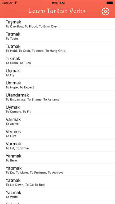How to cancel & delete Learn Turkish Verbs - Dictionary from iphone & ipad 3