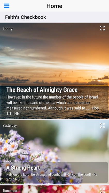God's Promises - Faith's Checkbook Daily Devotional