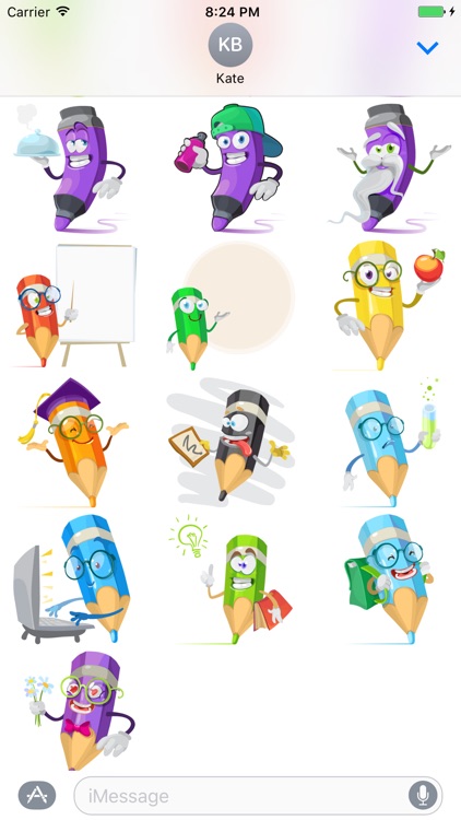 Cartoon Pencil Sticker Vol 01