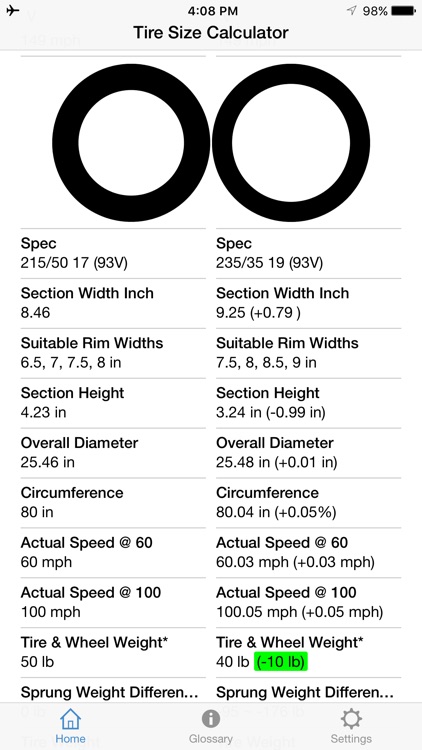 Tire Size Calculator
