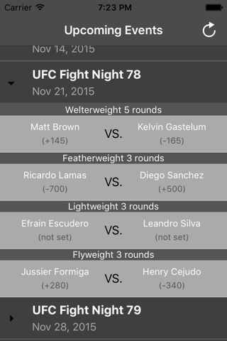 MMA Odds screenshot 2