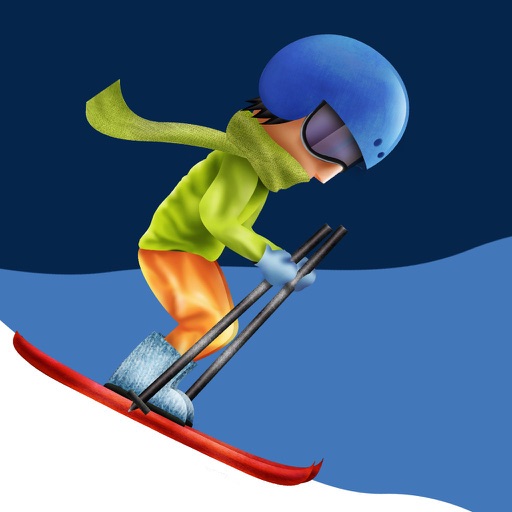 急速滑雪 少年高山滑雪,躲避障碍获取高分