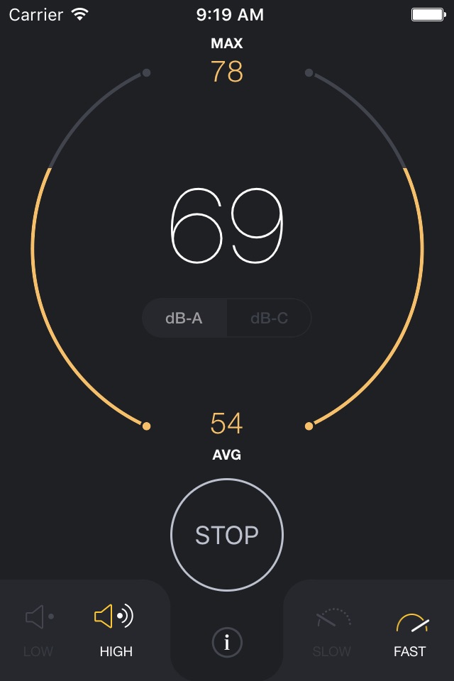 dB Decibel Meter - sound level measurement tool screenshot 2