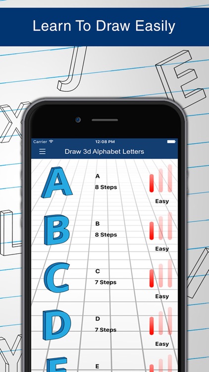 How to Draw 3D Alphabet Letters