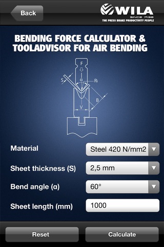 WILA Tooling app screenshot 2