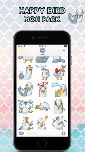 Happy Bird Emoji Stickers - for iMessage(圖1)-速報App