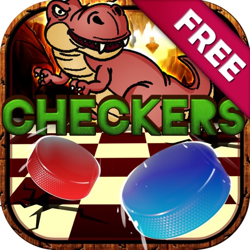 Dinosaurus with Friends Checkers Board Games Icon