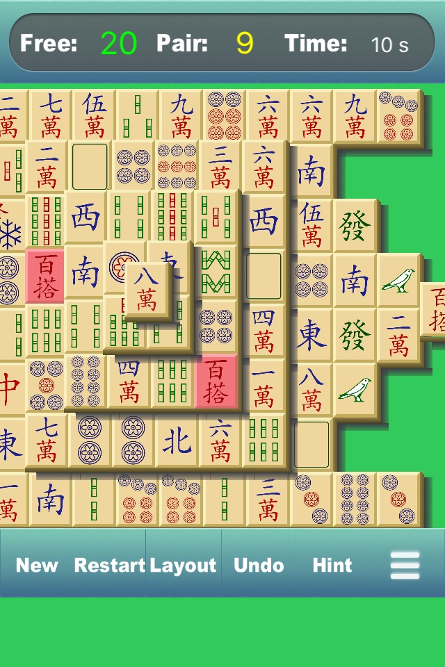 Mahjong game screenshot 2