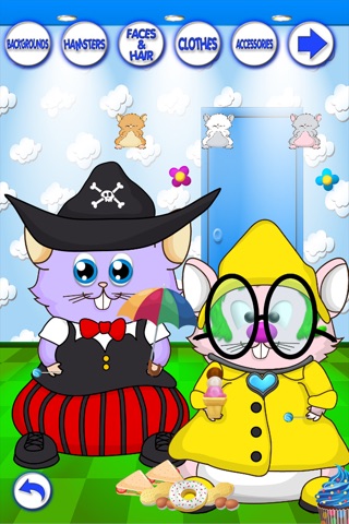 Hamster Dress Up Virtual Fashion Makeover Zoo Pets screenshot 2