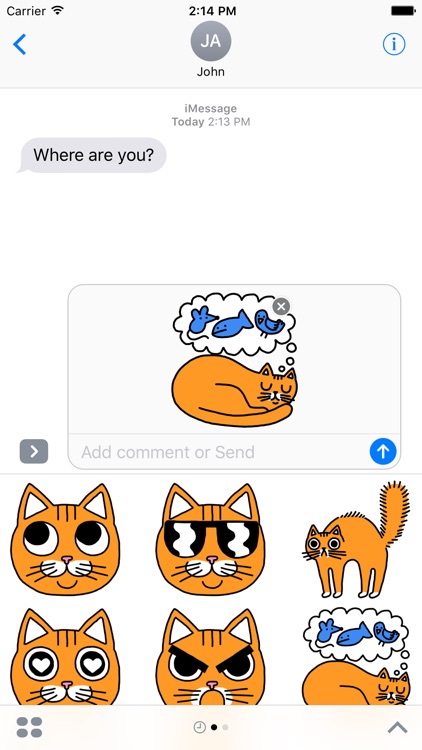 Orange Cat Stickers