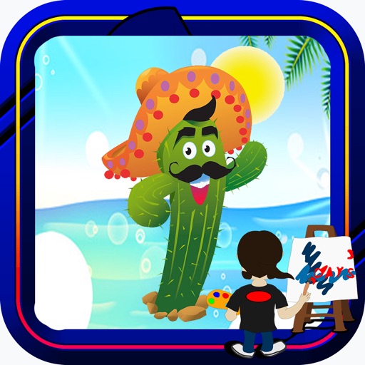 Cactus Pics Coloring Best Version Icon