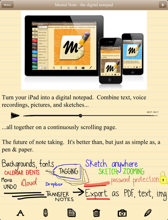 Mental Note for iPad ๛