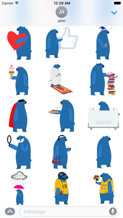 Blue Bear Stickers