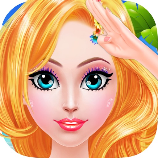 Crazy Girl Beach Party : Seaside Makeup Games icon