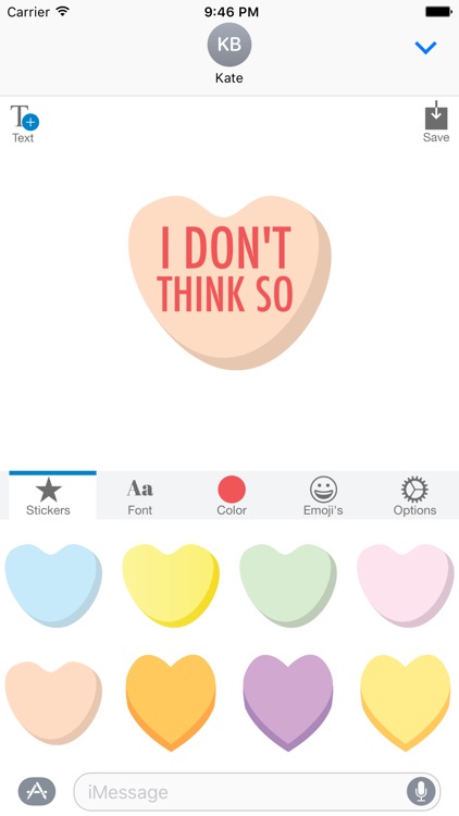 Candy Hearts - MYOSE - Make Your Own Sticker Emoji