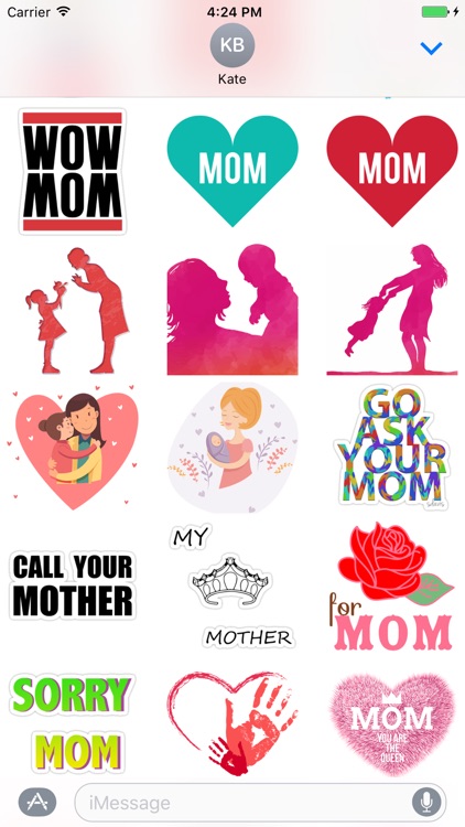 I love my Mom - stickers for iMessage