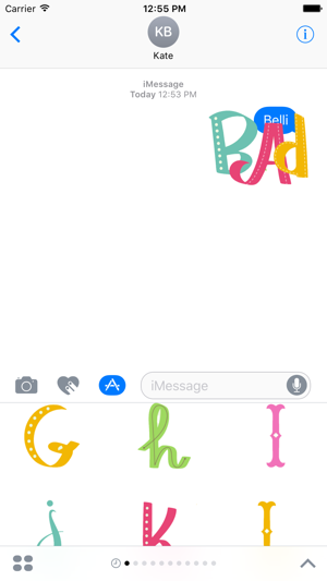 Alphabet Stickers For iMessage