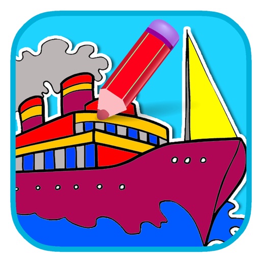 Kids Fast Boat Game Coloring Page Fun Version