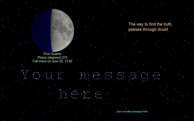 StarMessage screensaver lite