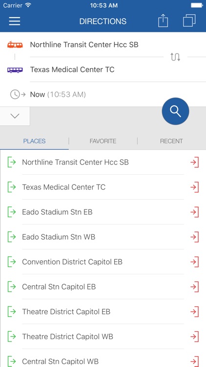 ezRide Houston METRO - Transit Directions for Bus and Light Rail including Offline Planner