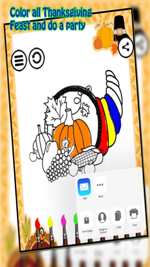 Thanksgiving Coloring Pages - Happy Holiday(圖2)-速報App