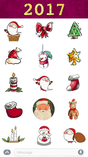 Merry Christmas & Happy New Year - Retro Stickers(圖5)-速報App