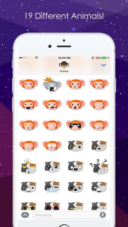 Fun Animals Sticker Pack with Emoji Faces