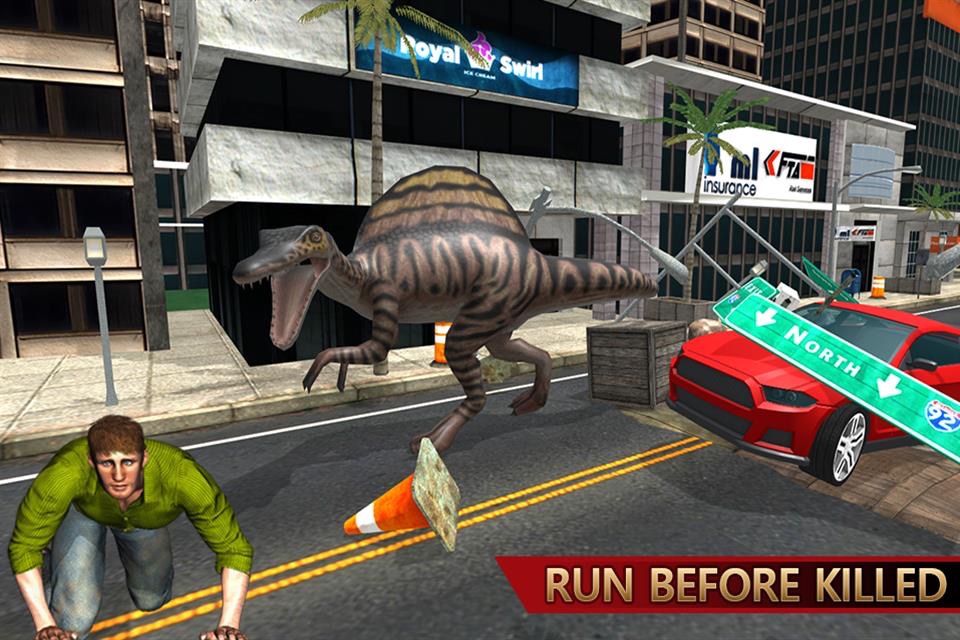 Dinosaur Attack City Hunting 2017 screenshot 2
