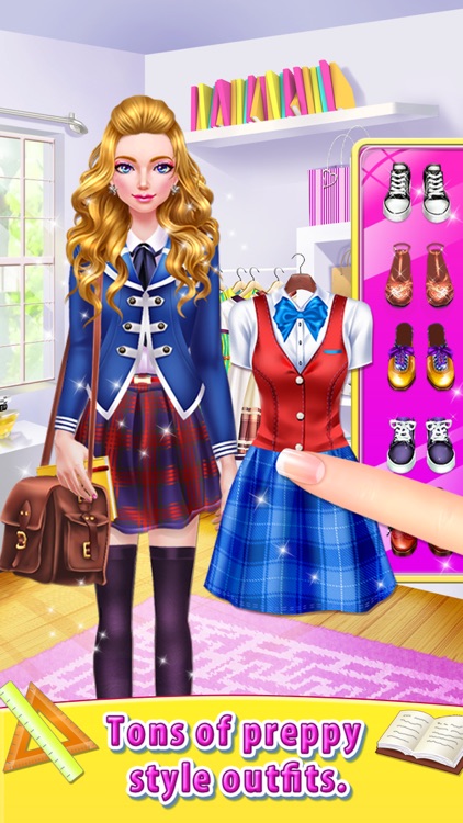 High School Girl - Dress Me Up: Face Change Game