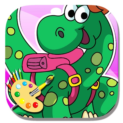 Paint And Color Dinosaurs Game Funny Edition iOS App