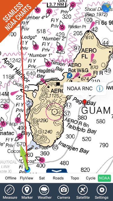 Marine : Guam Island - GPS Map Navigatorのおすすめ画像1