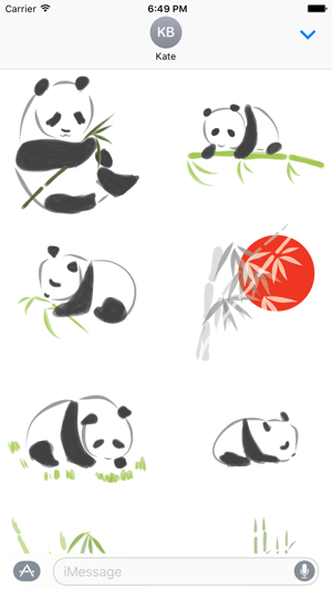 Panda stickers pack - cute animal sticker photos(圖2)-速報App