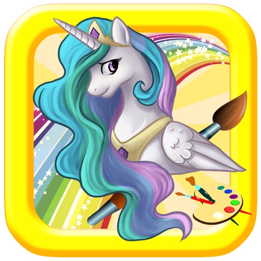 Baby Little Unicorn Coloring Books Game icon
