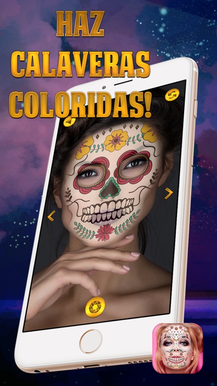 Día de Muertos Pintura de Cara